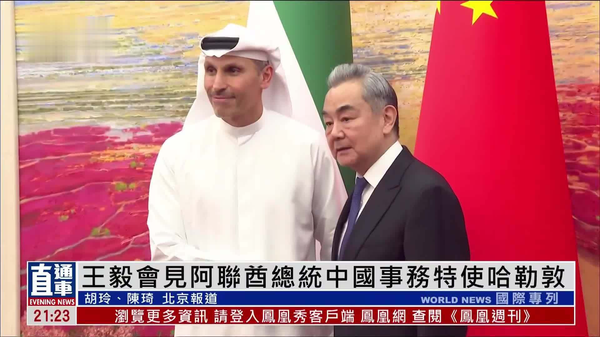 王毅会见阿联酋总统中国事务特使哈勒敦