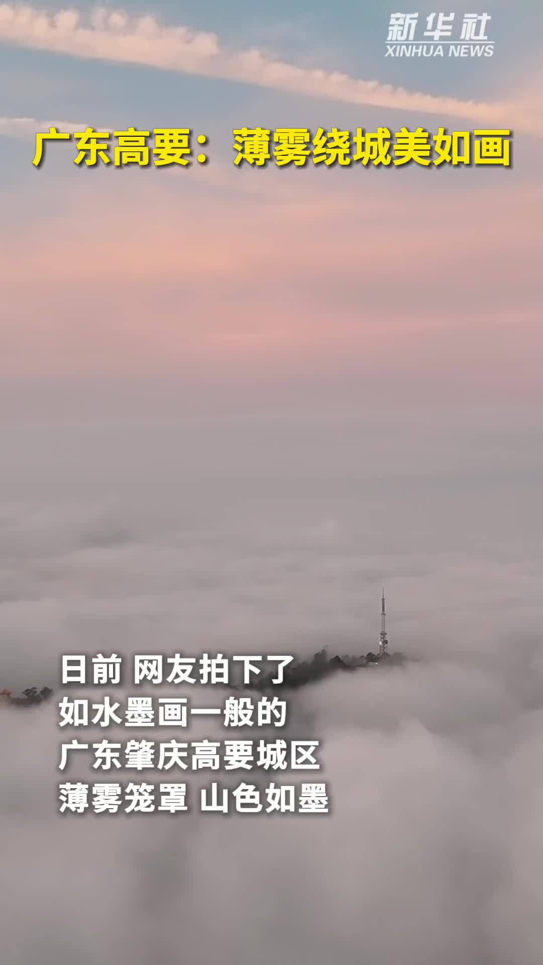 秀我中国｜广东高要：薄雾绕城美如画