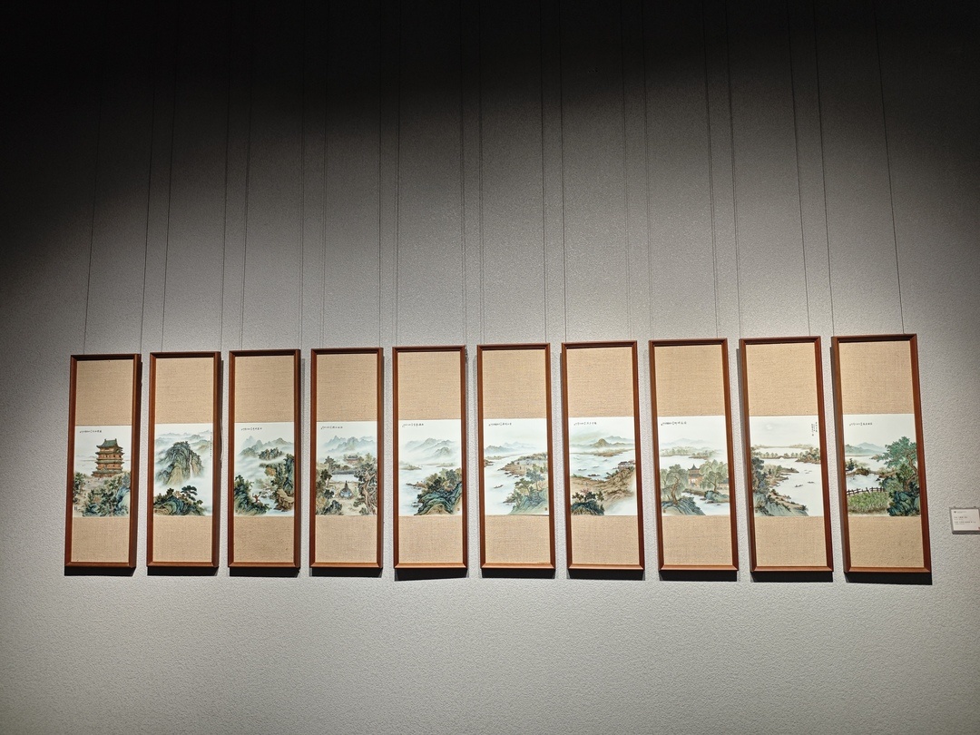 瓷板画作品《豫章十景》