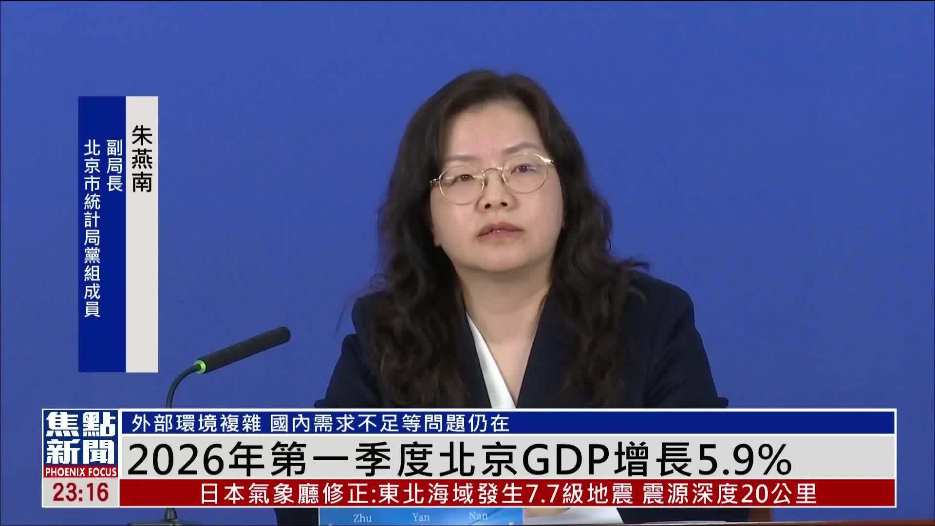 2026年第一季度北京GDP增长5.9%