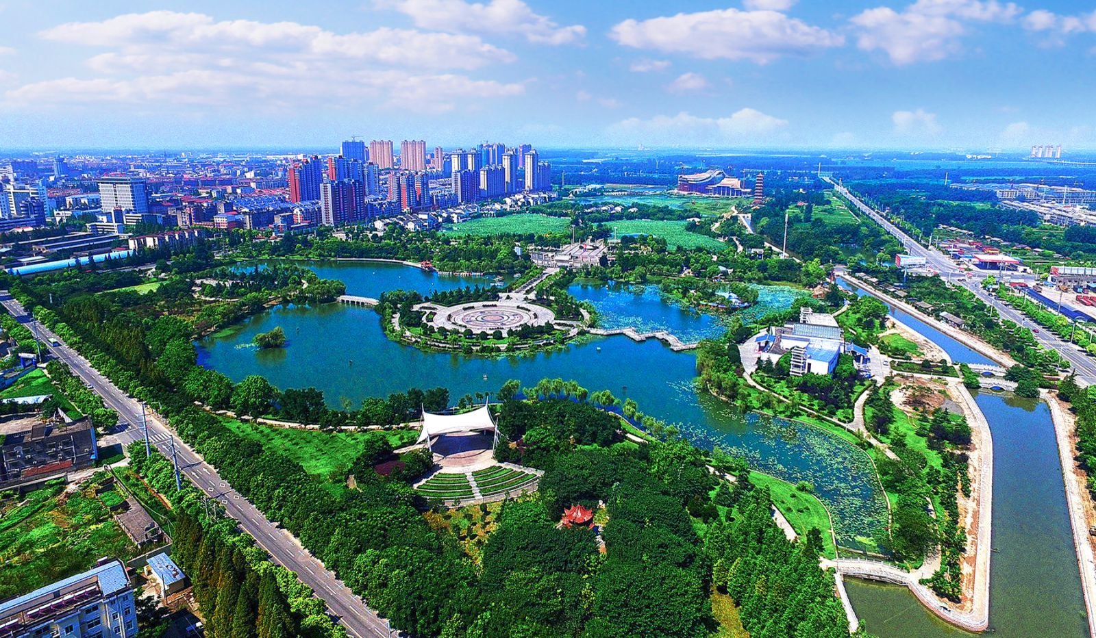 潜江城区全貌