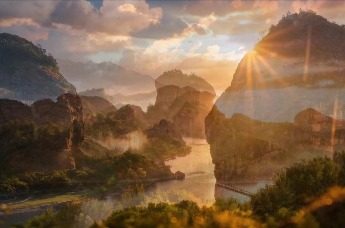 江西龙虎山景区用实景+AI呈现古诗词当中人间仙境