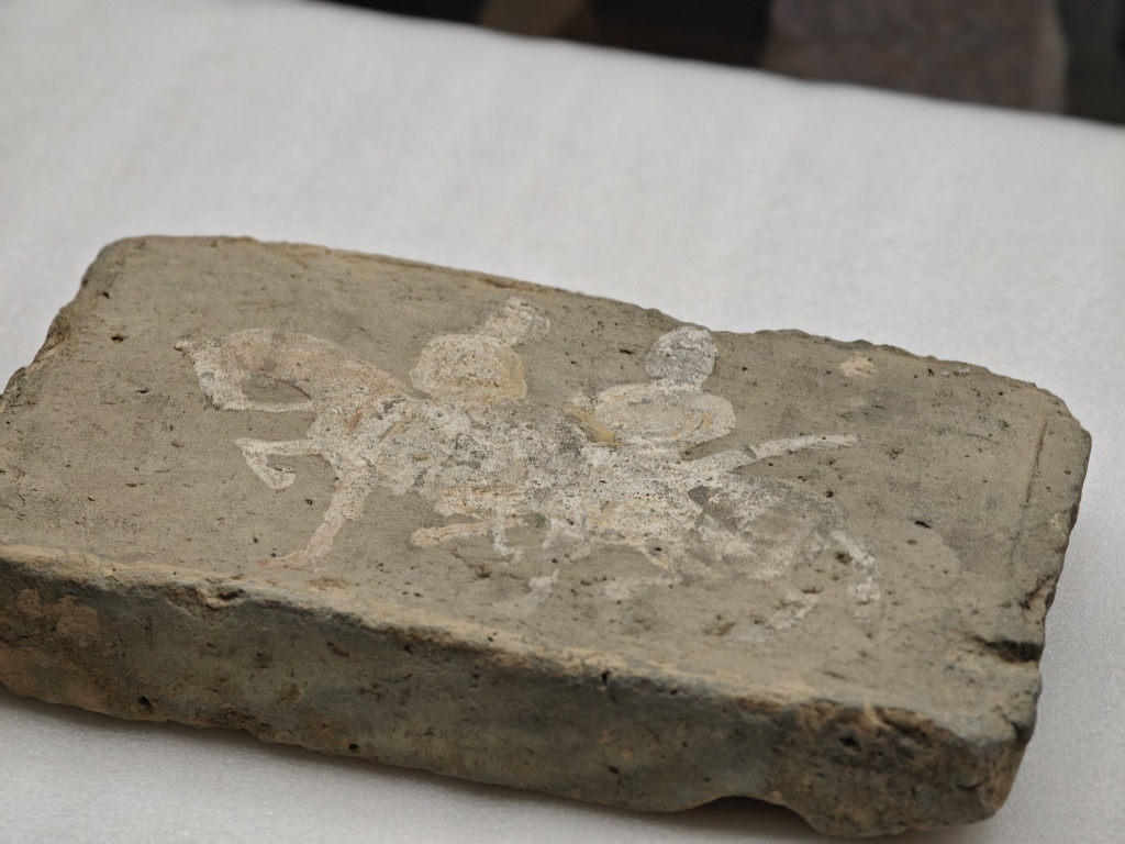 西晋神马绘像砖