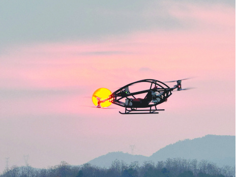 南昌西部航空产业园的电动载人飞行器