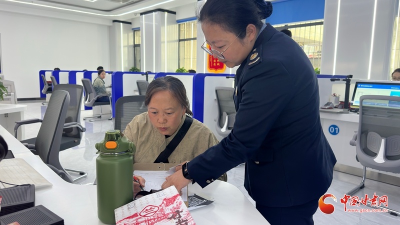 办税服务厅工作人员辅导办理业务