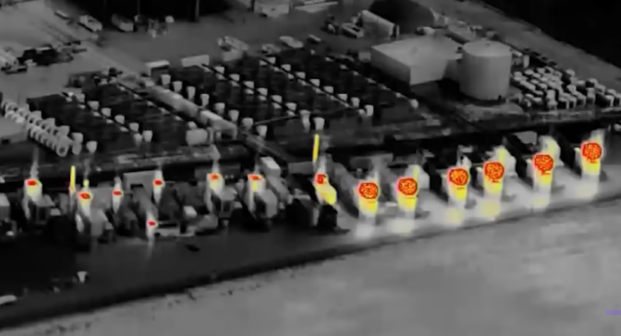 图注：xAI一度声称虽然他们有30+台燃气轮机，但是实际上投入使用的只有半数。但是反对者通过热成像技术发现事实并非如此。