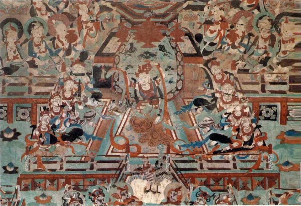 敦煌经变画中的乐队场景