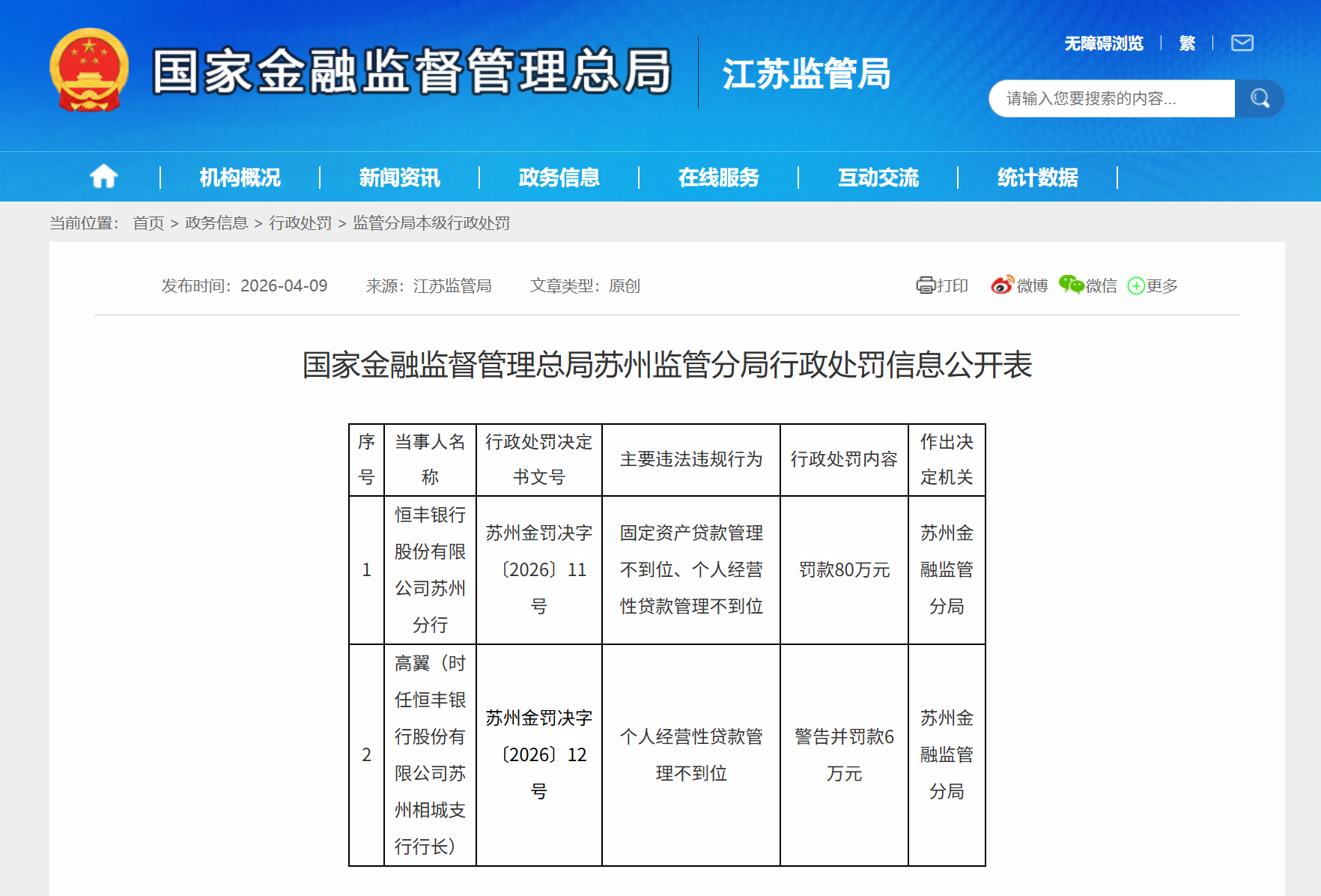 图片来源：国家金融监督管理总局江苏监管局官网