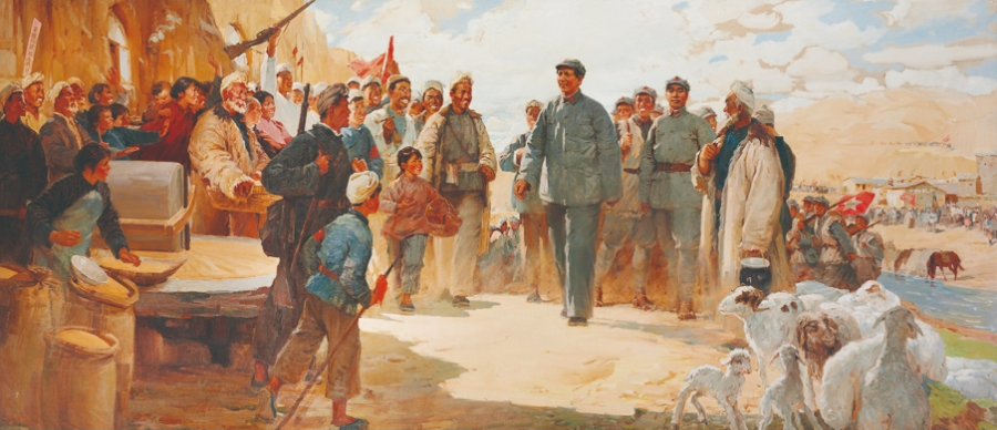 油画《长征胜利到达陕北》（中国国家博物馆藏）。