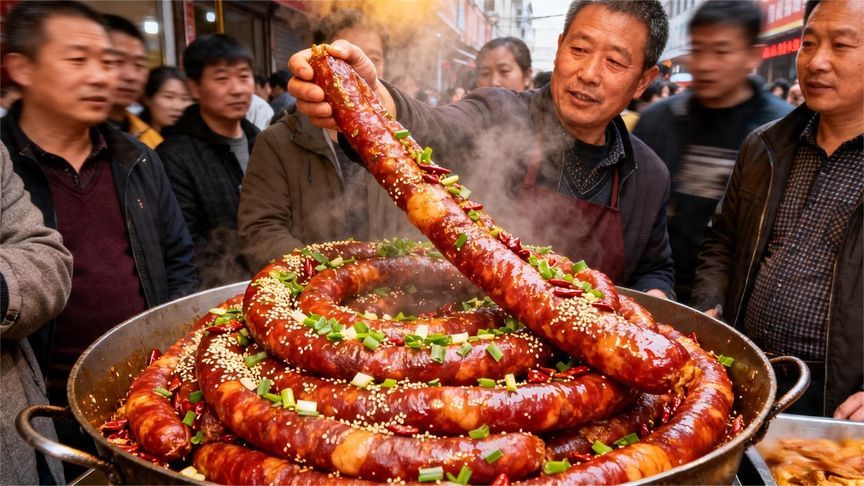 河南开封大哥卖腊货，一年只做3个月，顾客不排队根本买不上