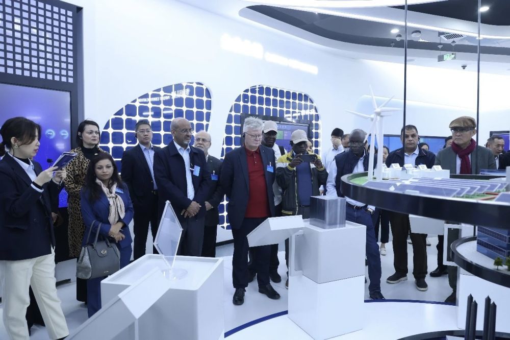 4月15日，驻华使节在晶澳科技石家庄制造基地参观。（主办方供图）