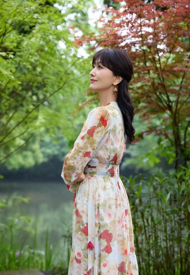 赵雅芝欣赏春雨天美景，感受大自然的美好。