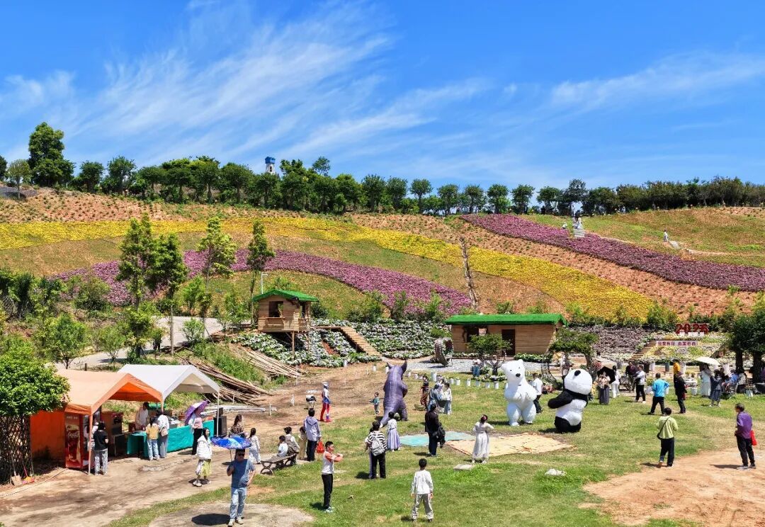游客在衡东县花奇里景区打卡游玩。图/曹正平 王峥
