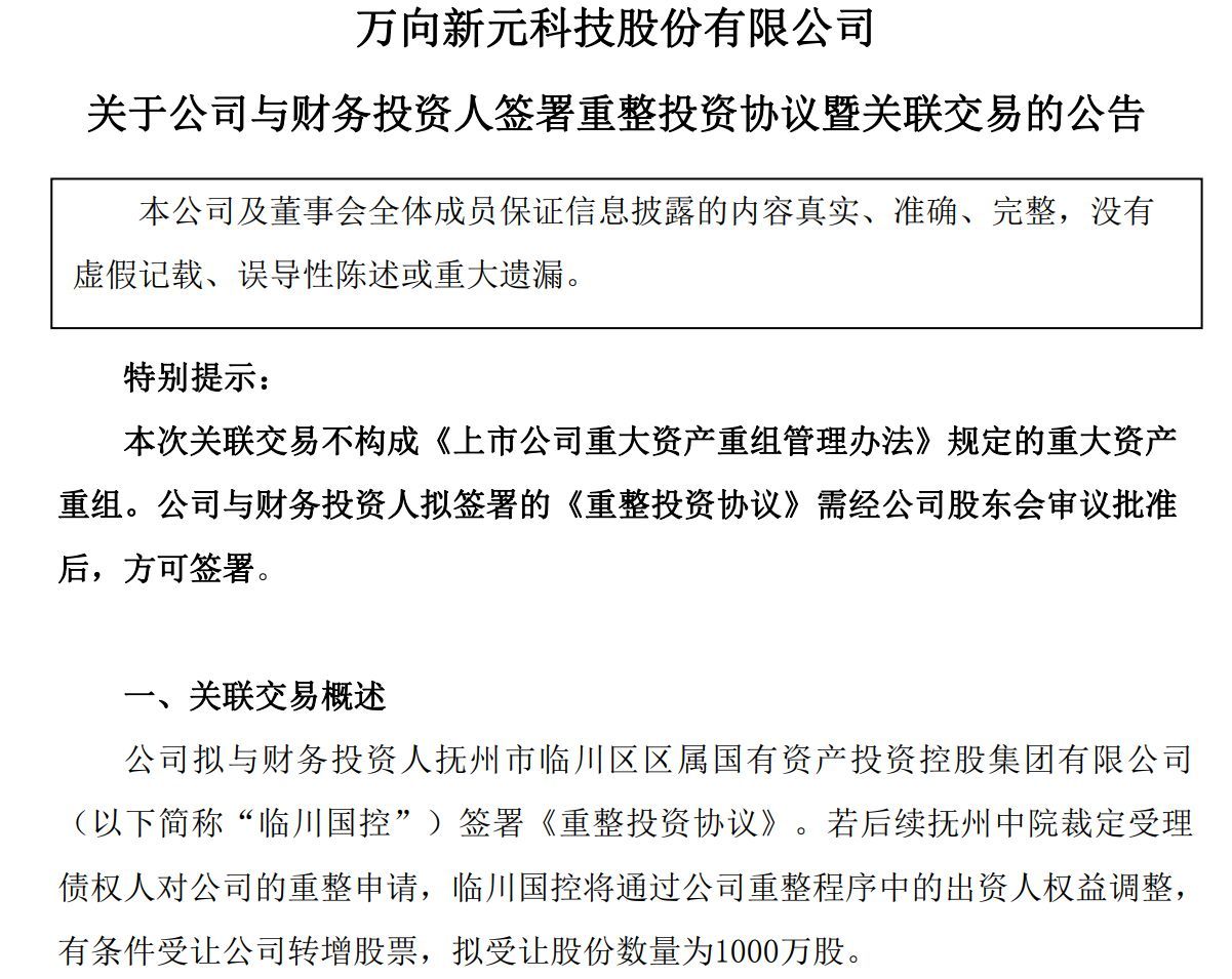 图片来源：*ST新元公告