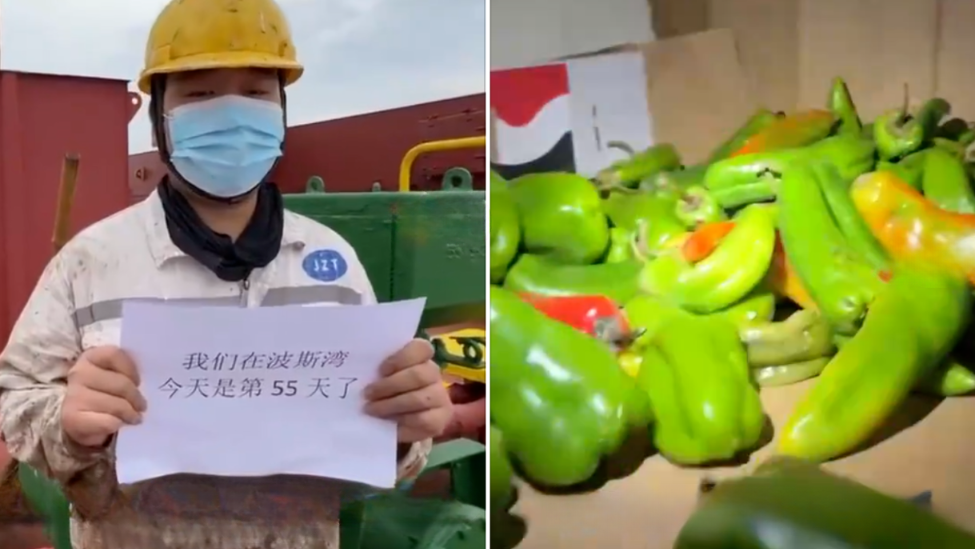 被困霍尔木兹60天，中国船长：几乎没有伙食，蔬菜水果都烂了