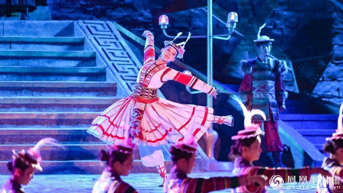 《白马盛典》实景演艺精彩呈现　李德宇　摄