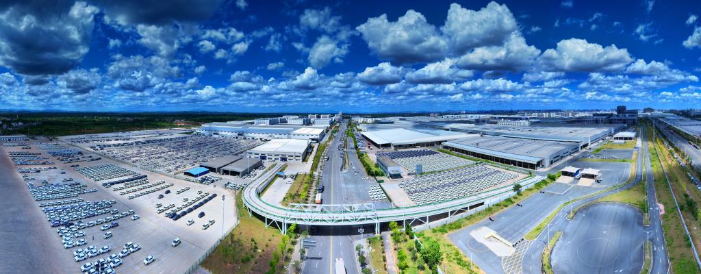 俯瞰抚州新能源汽车产业园。（受访者供图）