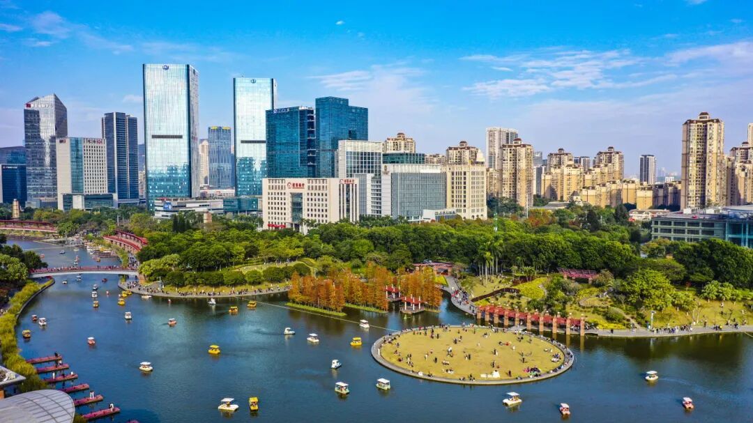 图为：千灯湖公园