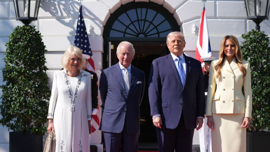 特朗普白宫迎接查尔斯三世国事访问