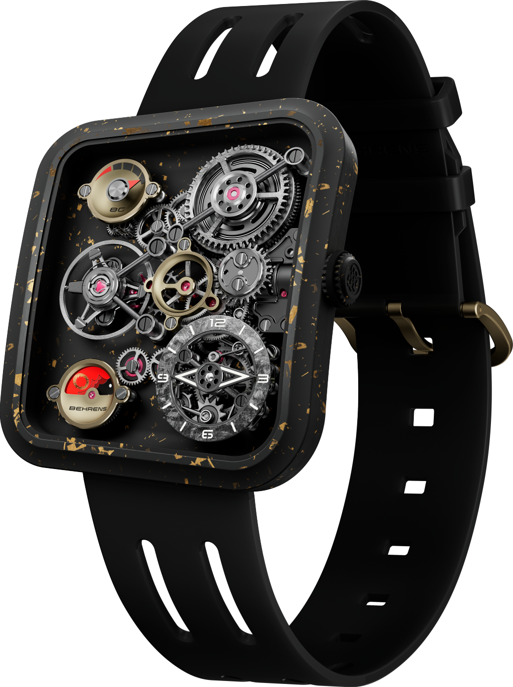 贝伦斯创想家系列熵纵目腕表黄金箔石墨烯款