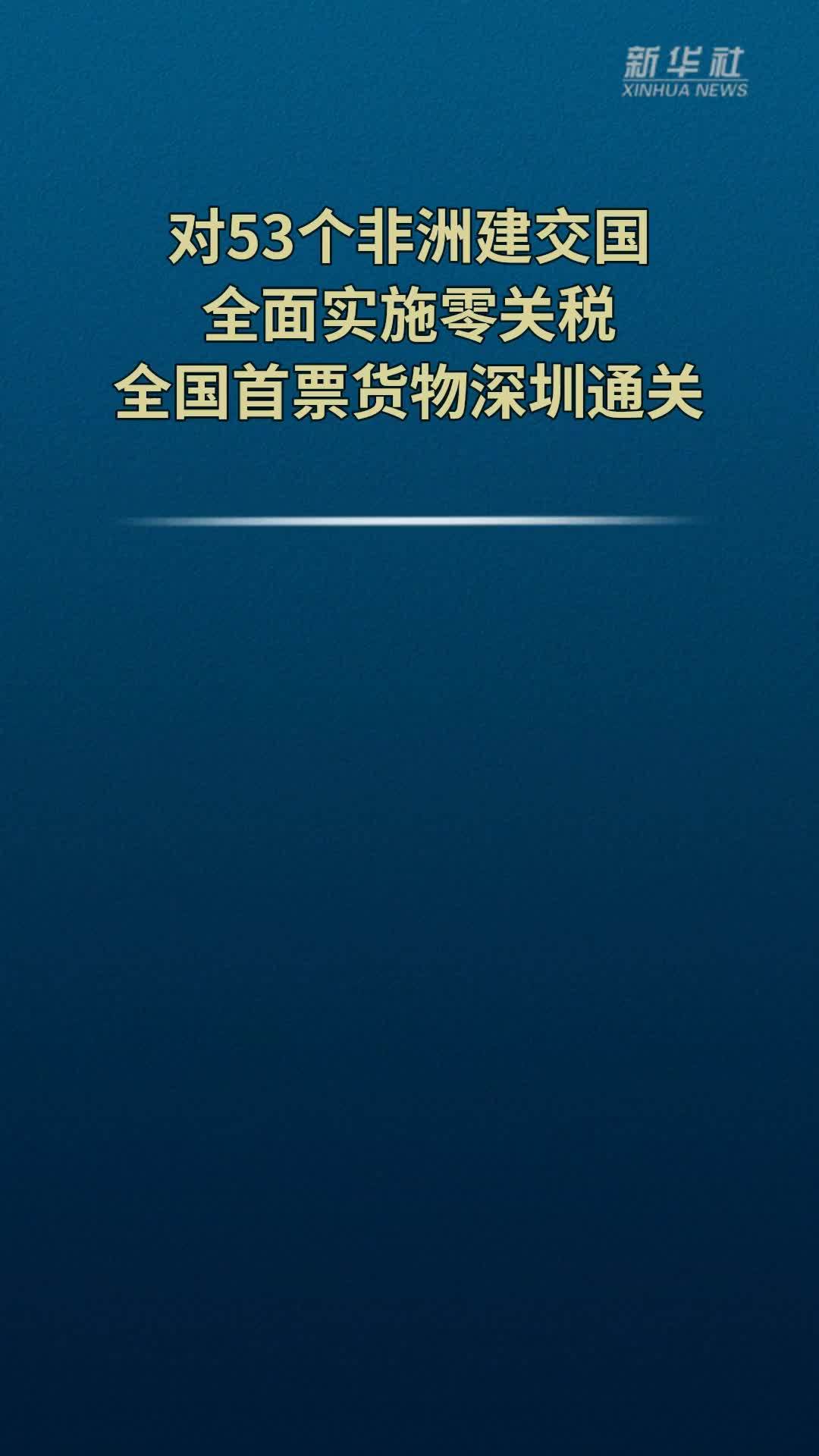 对53个非洲建交国全面实施零关税全国首票货物深圳通关