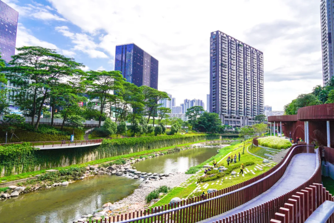 图 2 绘就“人水相融、城景共生”都市画卷的龙华河碧道