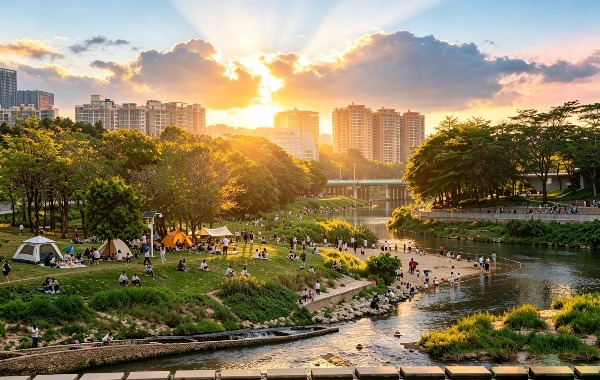 骑行、露营、亲水赏景！去深圳龙华区的观澜河干流碧道邂逅幸福河湖