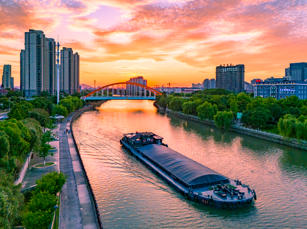 浙东大运河晚霞。姚江。徐学栋.png