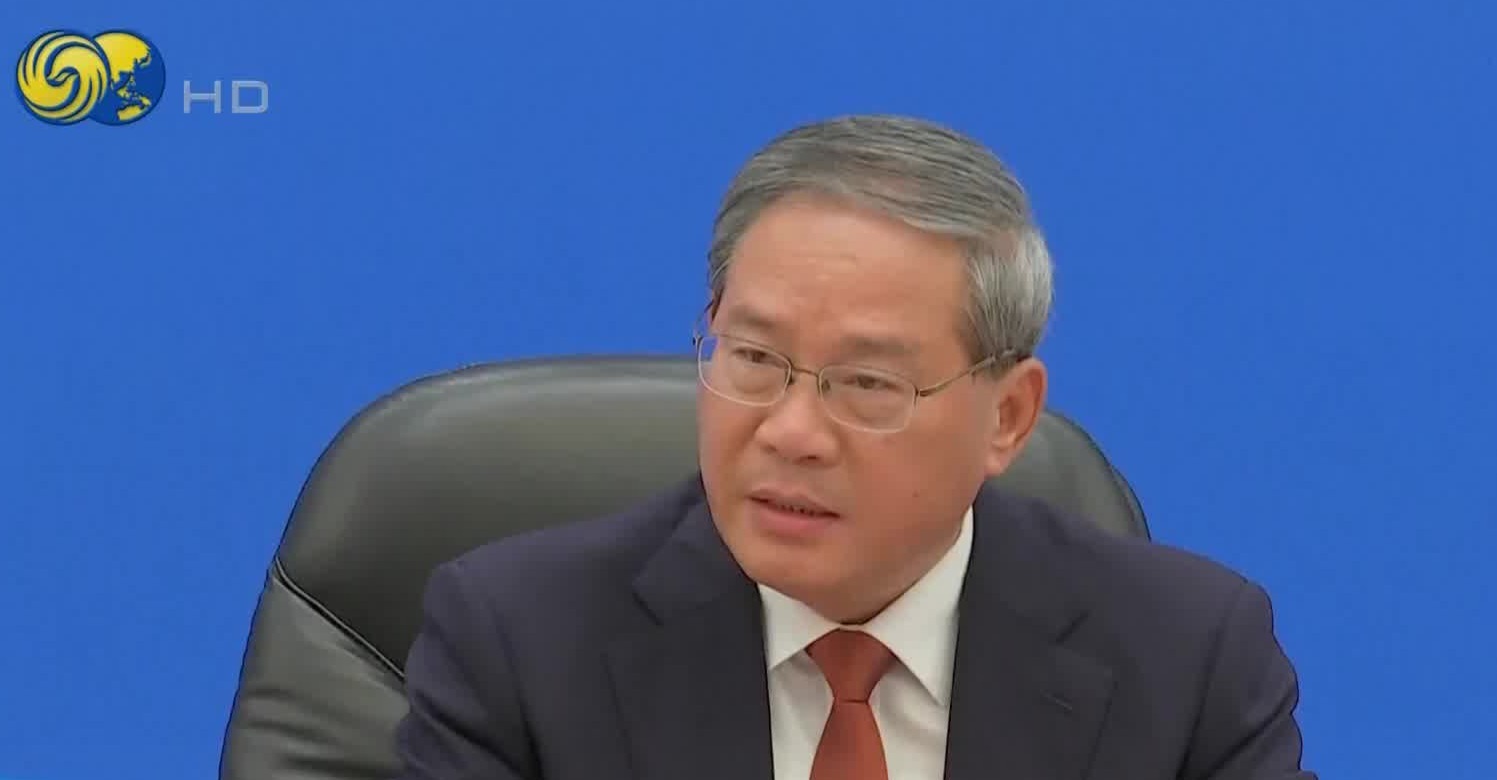 李强会见随同特朗普访华的美国企业家