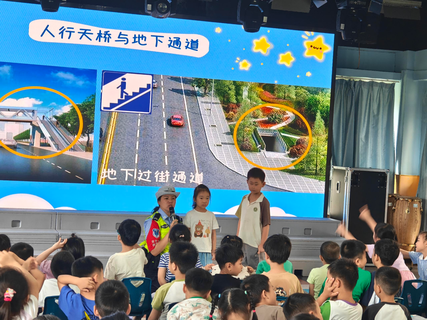 童心学交规,平安伴成长——富华社区开展 幼儿园交通安全课堂