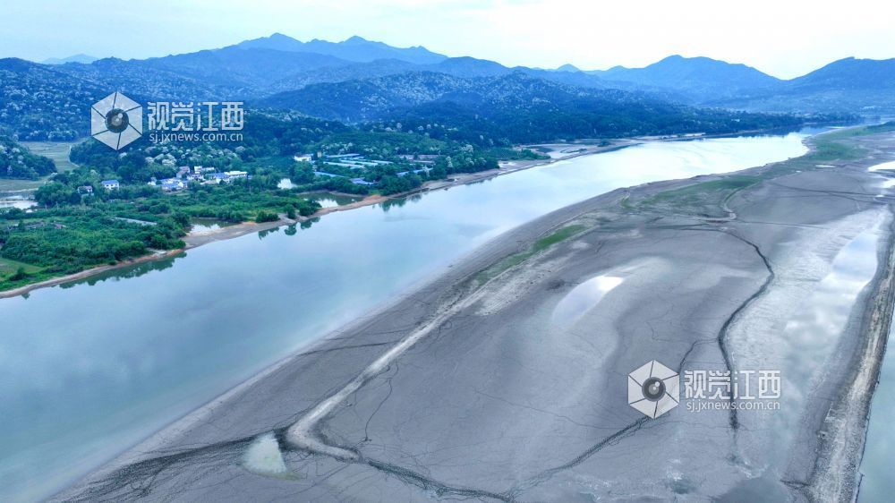 江西分宜:退水露浅滩 湖山入画来(图)