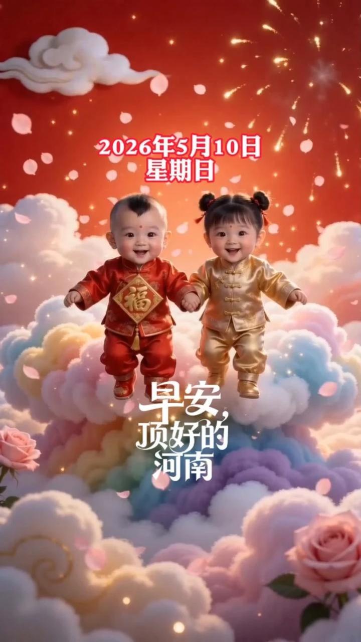5月10日 母亲节今天是母亲节，祝愿天下母亲：福寿安康、百病不侵，容颜常驻、笑口常开，福运缠身、岁岁无忧，家宅兴旺、万事顺遂，添福添寿添吉祥，一生喜乐常相伴。#早安顶好的河南