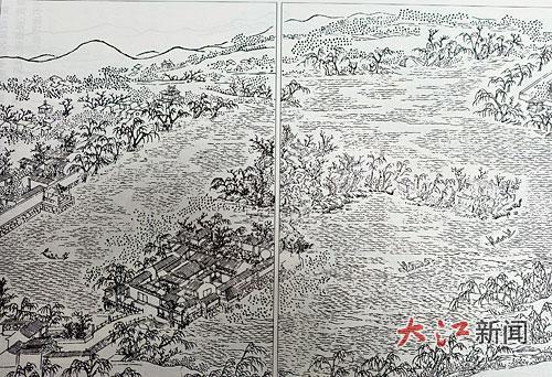 《清乾隆五十四年〈南昌府志〉校注》里绘制的《百花洲图》