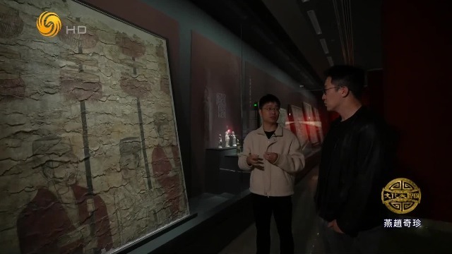 湾漳大墓壁画修复后首次面世，壁画人物栩栩如生，线条奔放色彩浓烈
