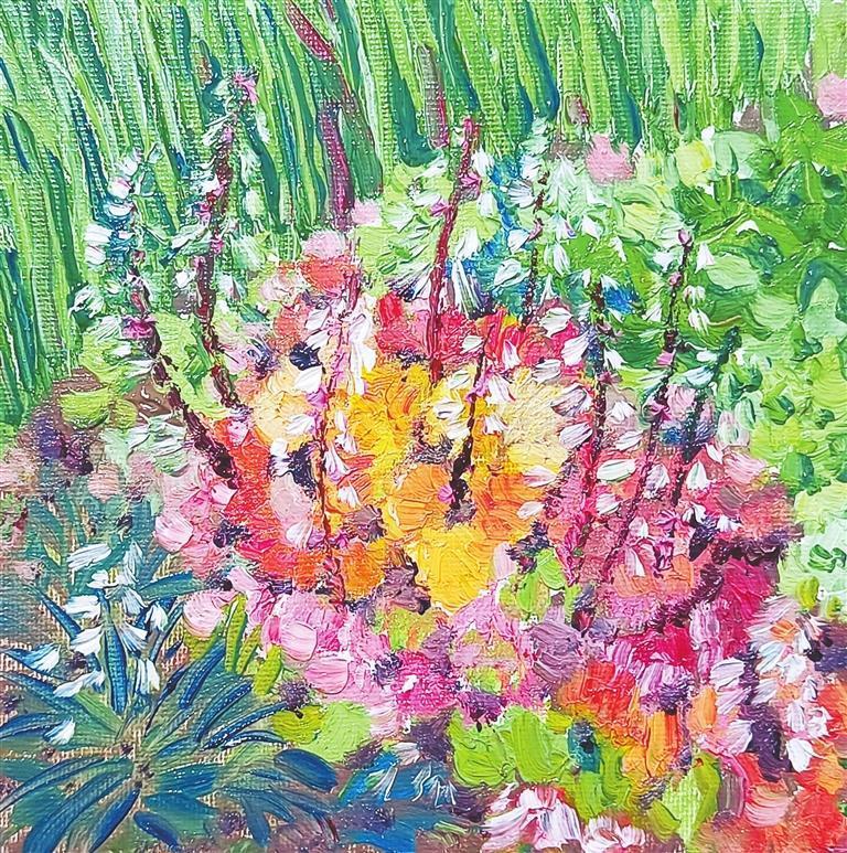 向阳而生　（油画）　李榕