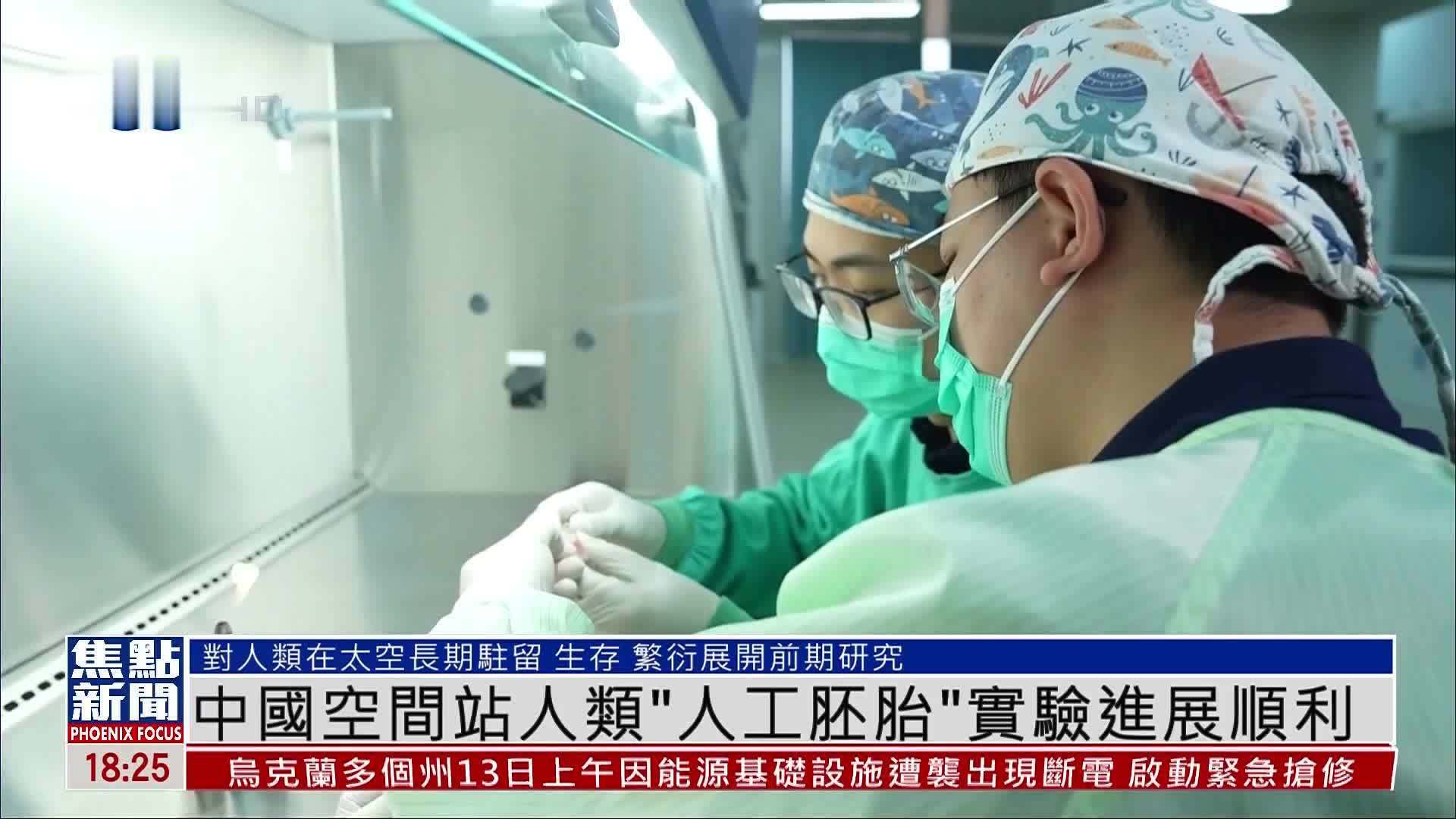 中国空间站人类“人工胚胎”实验进展顺利