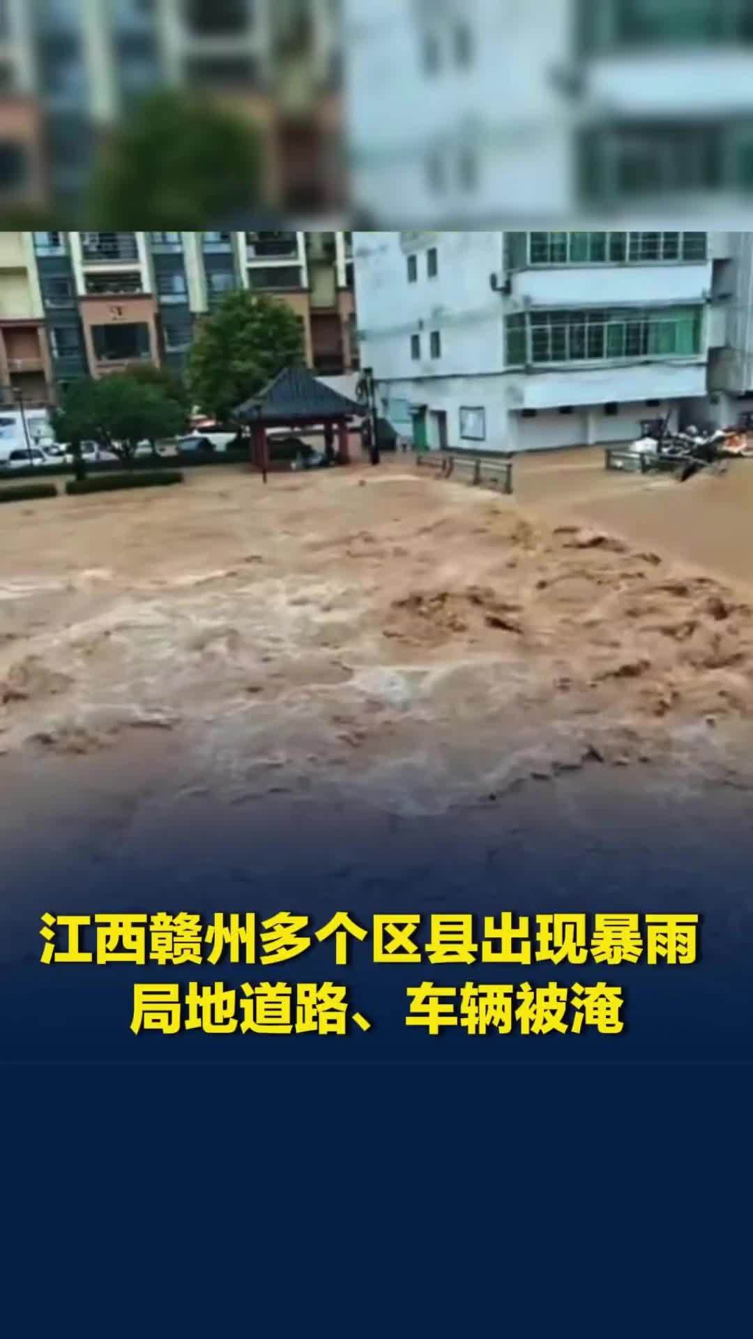 暴雨夜袭江西赣州多个区县！局地道路、车辆被淹，多方力量火速开展紧急救援