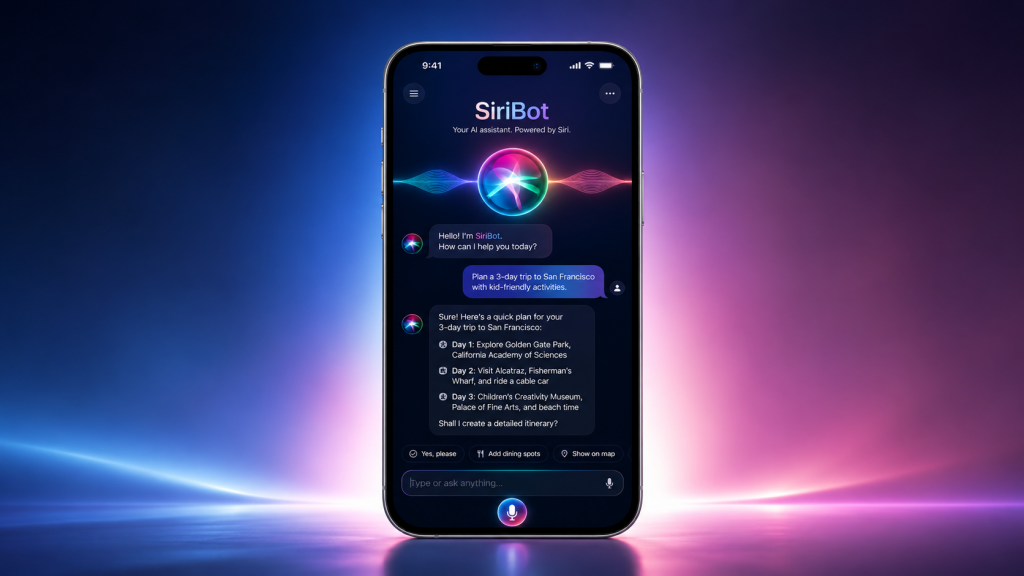 SiriBot 效果图，由 AI 生成
