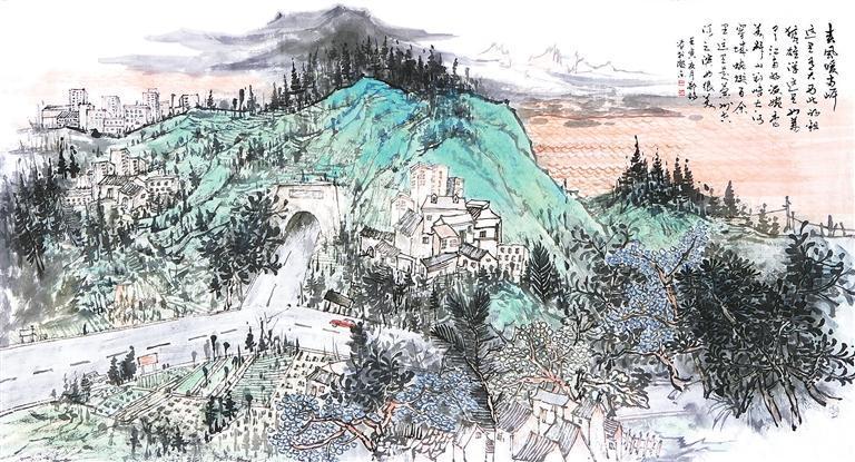 春风暖两岸　（中国画）　郑静