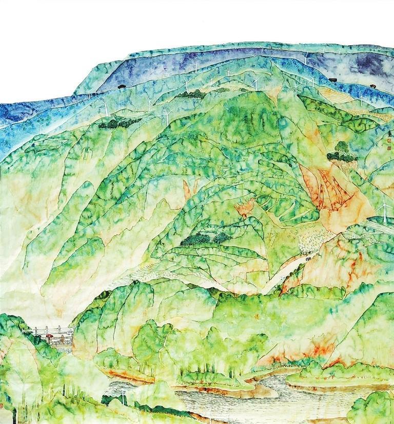 绿茵幽草胜花时　（中国画）　范文霞