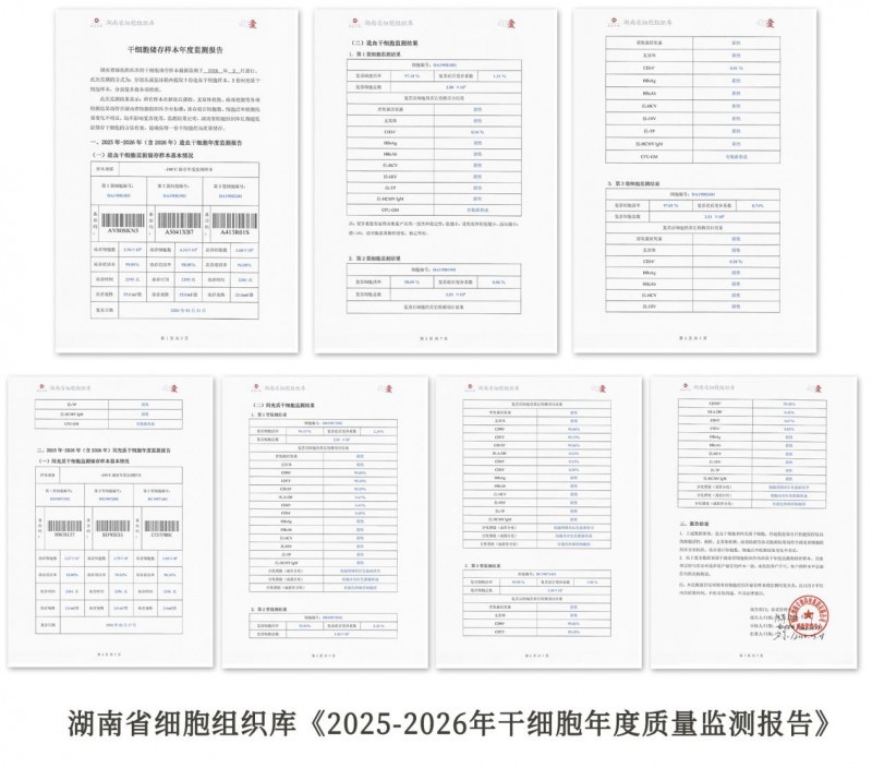 湖南省细胞组织库《2025-2026年度细胞质量监测报告》最新发布!(图1)