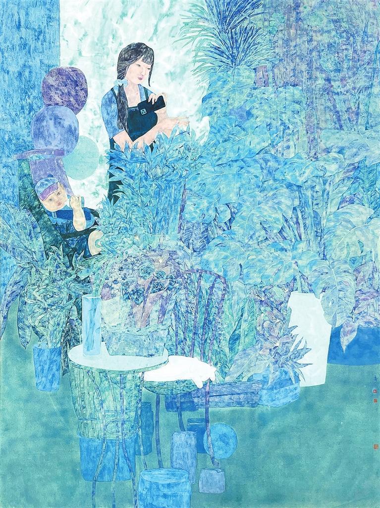 休息日　（中国画）　陈梦希