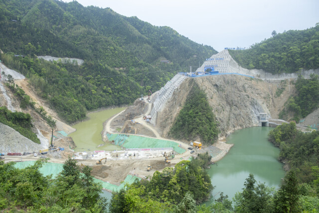 （梅山灌区建设快速推进。吴永华摄）