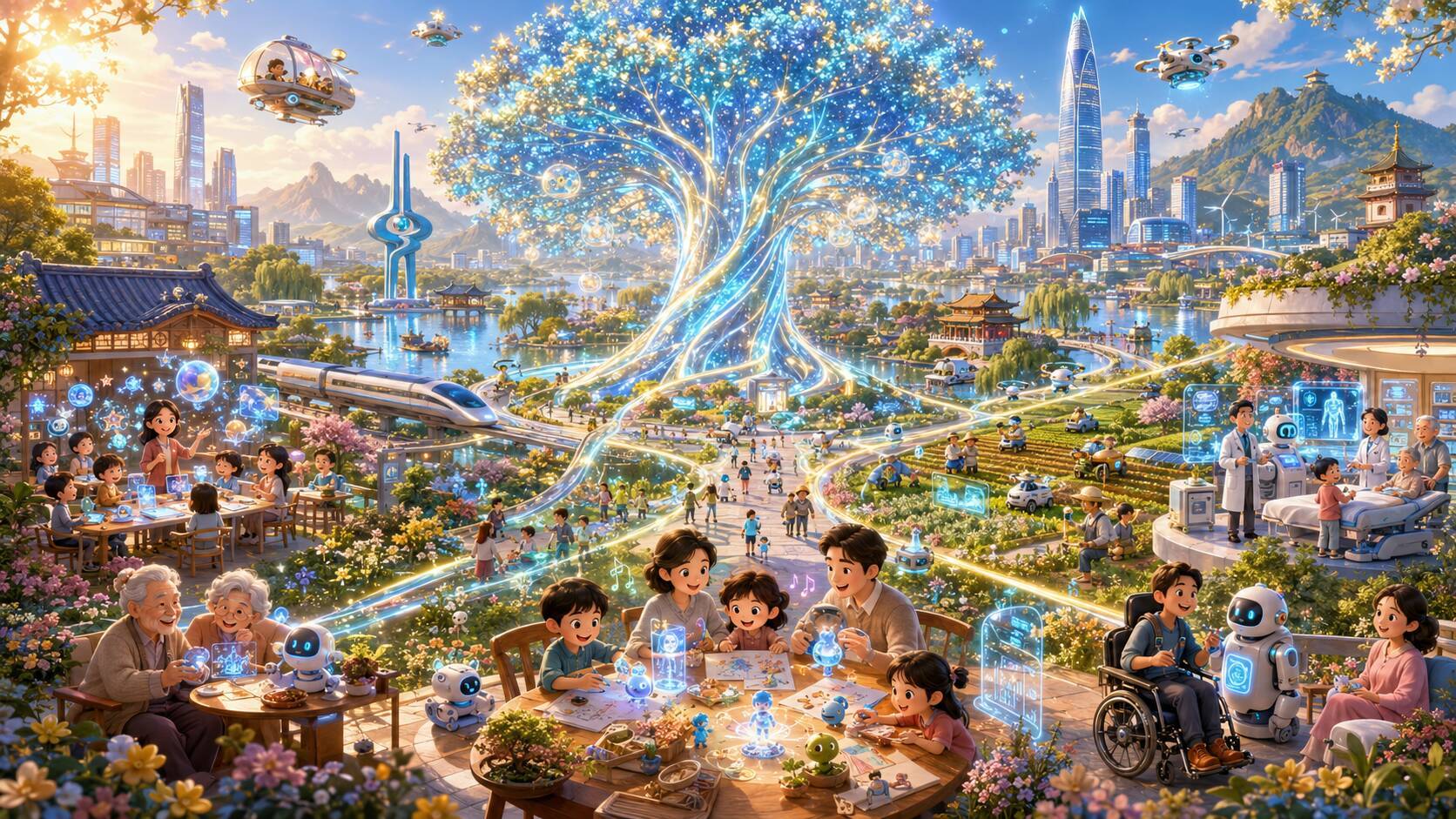董斌使用AI生成的未来图景