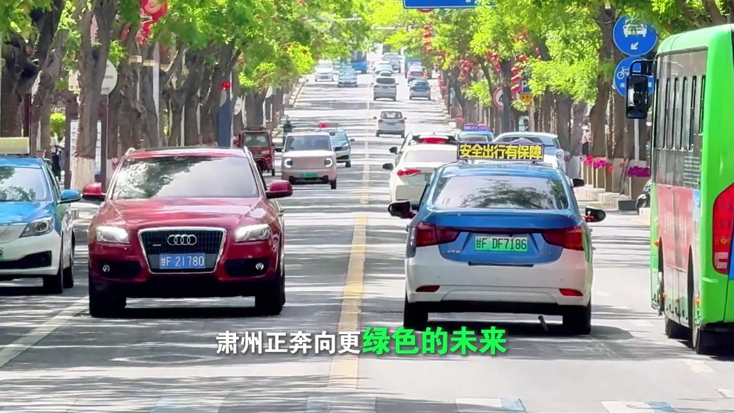 “绿电+交通”深度融合　甘肃肃州戈壁风光点亮城市车轮