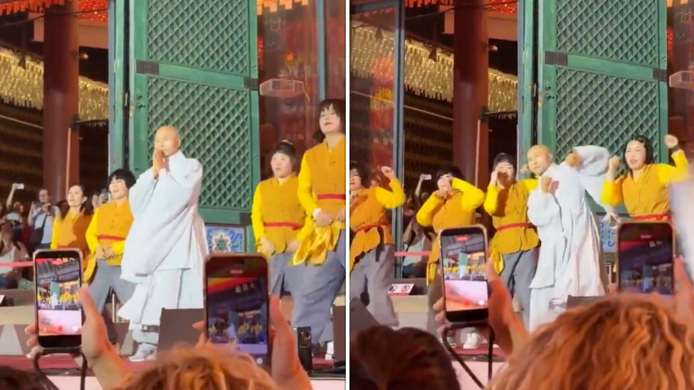 偶像练习僧！韩国寺庙主持在庆典活动上大跳kpop