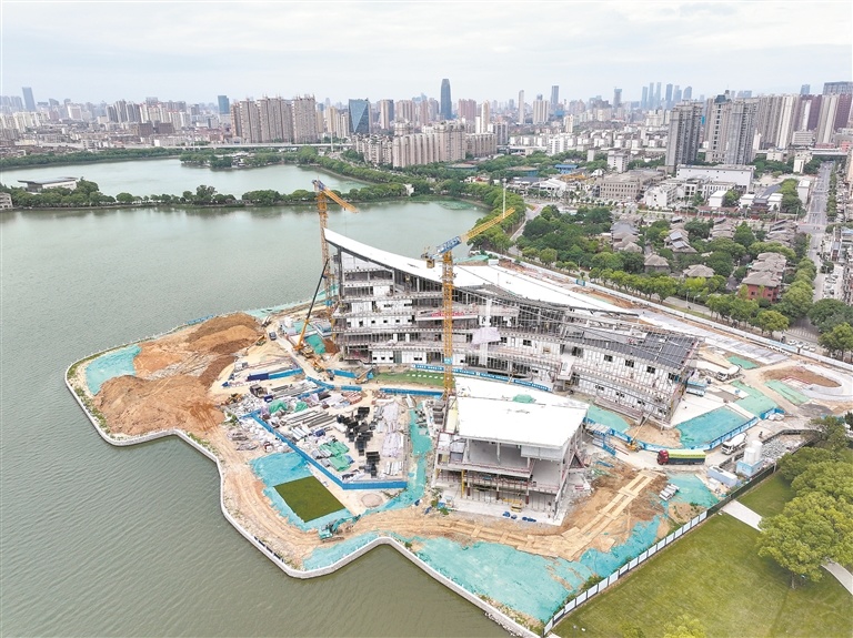南昌市图书馆新馆施工正酣 预计9月具备交付条件