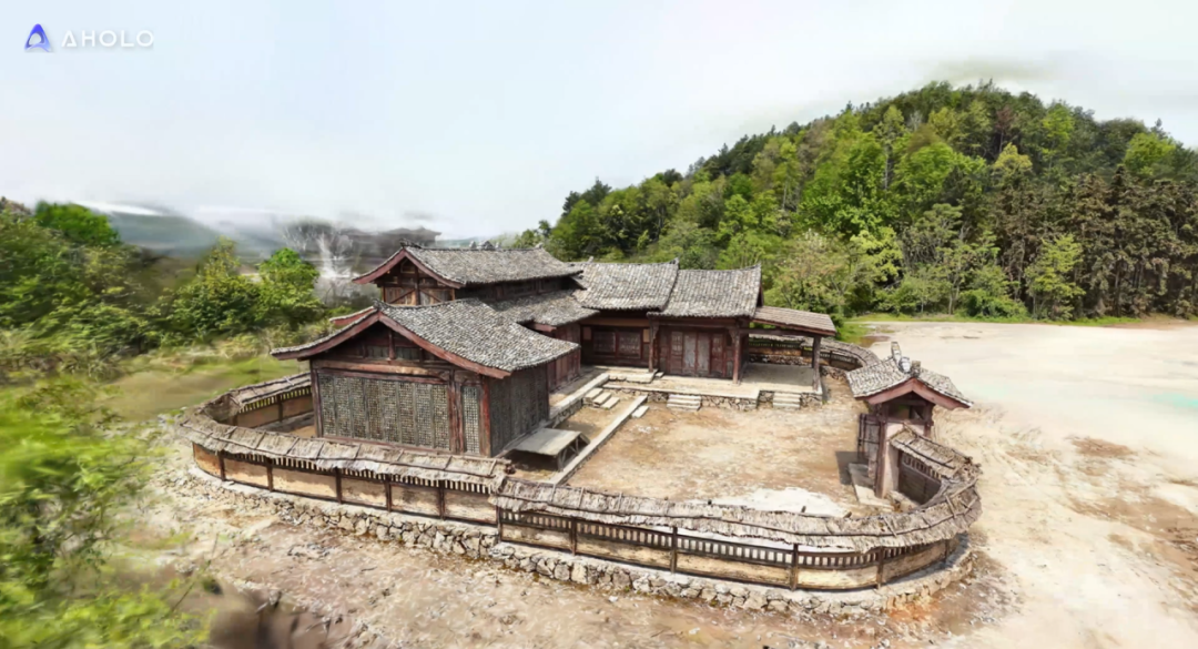 ▲ 由影翎全景无人机拍摄,经 Aholo 空间智能平台重建的场景