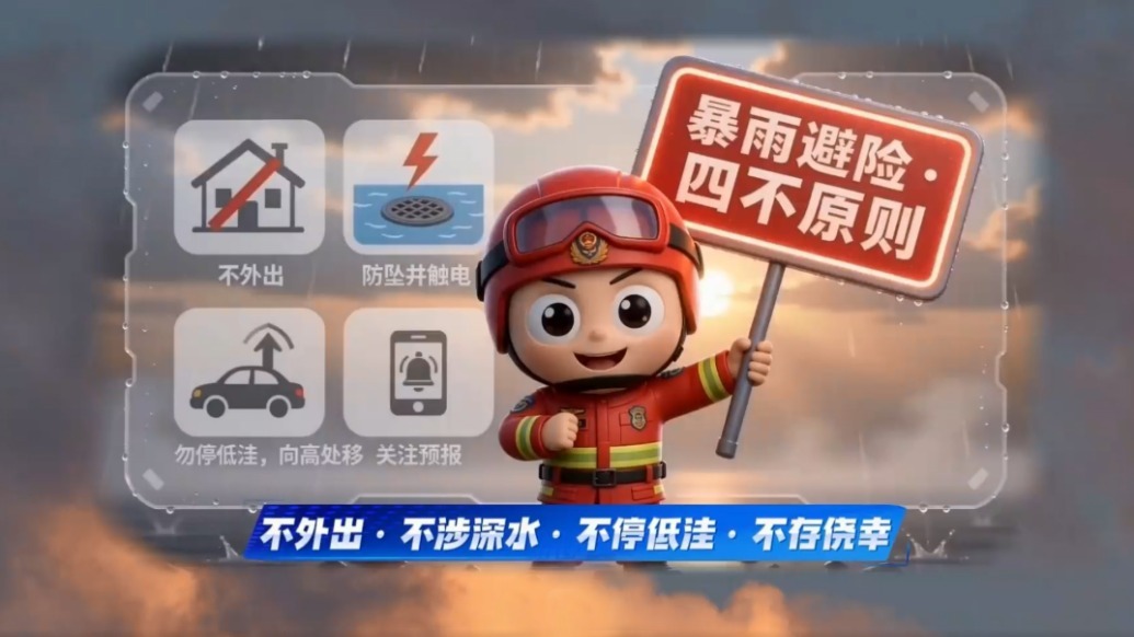 暴雨天气该如何正确避险　请遵循四不原则