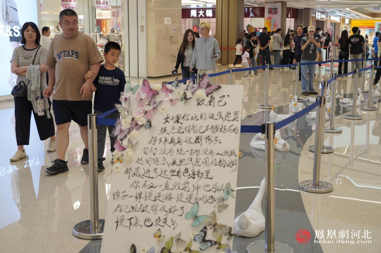 市民观看作品场景